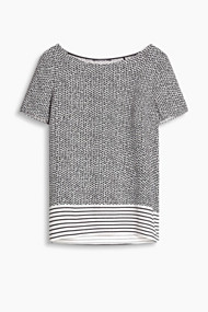 Esprit Soepel blouseshirt met een dessinmix Off White for Women