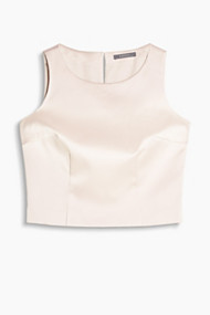 Esprit Top tot op de taille van chic satijn Nude for Women