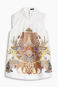 Esprit Blouseachtige top van een soepele crêpe Off White for Women