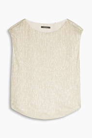 Esprit Layered top met glitter en crinkles Gold for Women