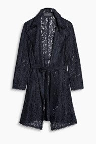 Esprit Elegante trenchcoat van chique kant Navy for Women