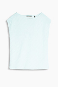 Esprit Zijig shirt met diagonale glitterstrepen Light Turquoise for Women