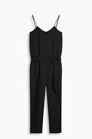 Esprit Crêpe jumpsuit met spaghettibandjes Black for Women