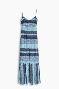 Esprit Soepele maxi-jurk met motiefprint Bright Blue for Women