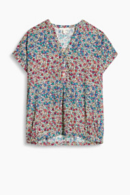 Esprit Soepele blouse met millefleursprint Off White for Women