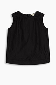 Esprit Bestikte blouseachtige top, 100% katoen Black for Women