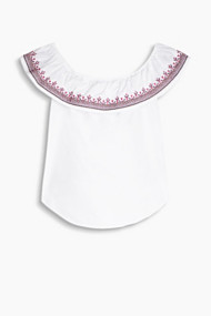 Esprit Off-the-shoulder-blouse van 100% katoen Off White for Women