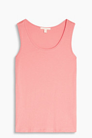 Esprit Tanktop van katoen en linnen Coral for Women