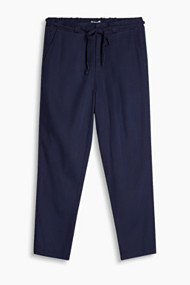 Esprit Soepele joggingbroek met wassing Navy for Women
