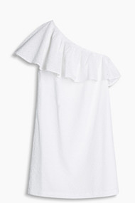 Esprit One-shoulder-jurk van open kant White for Women
