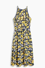 Esprit Chiffon midi-jurk met volants Ink for Women