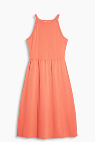 Esprit Uitlopende jurk, elastische jersey Coral Orange for Women