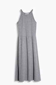 Esprit Uitlopende jurk van stretchy jersey Light Grey for Women