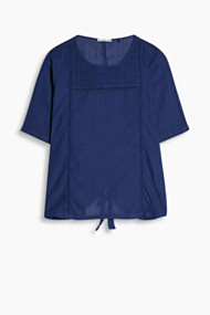 Esprit Katoenen blouse, opengewerkt kant Navy for Women