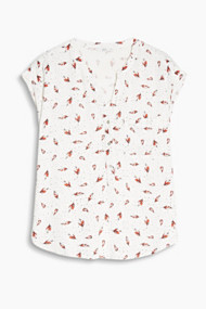 Esprit Soepele blouse in Henley-stijl Off White for Women
