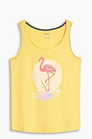 Esprit Top met borduursel op de print Honey Yellow for Women