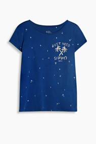 Esprit T-shirt met glitterprint, katoen Ink for Women