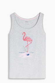 Esprit Top met borduursel op de frontprint Light Grey for Women