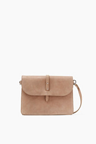 Esprit Schoudertas van metallic suède Copper for Women