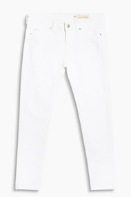 Esprit Kortere stretchjeans met kant White for Women