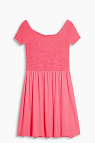 Esprit Soepele jersey jurk met carmenhals Pink Fuchsia for Women