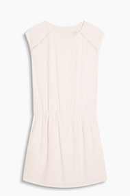 Esprit Soepele crêpe jurk met kanten details Pastel Pink for Women