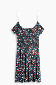 Esprit Carmenjurk met gesmokt lijfje Navy for Women