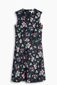 Esprit Zwierige jersey stretchjurk met print Black for Women