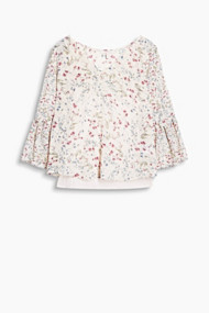Esprit Tuniekblouse van crinkled chiffon Pastel Pink for Women