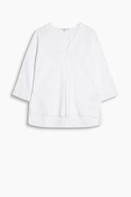 Esprit Luchtige tuniek met kant, katoenmix Off White for Women