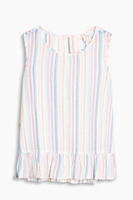 Esprit Blousetop met volant, 100% katoen Pastel Pink for Women
