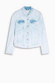 Esprit Getailleerd jack van stretchy denim Blue Bleached for Women