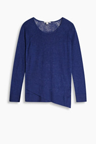 Esprit Trui van een lichte linnenmix Ink for Women