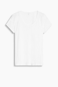 Esprit Shirt van een linnenmix met lurex details Off White for Women