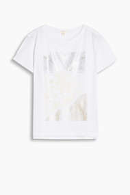 Esprit Soepel shirt met glans en pailletjes White for Women