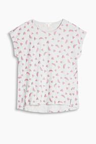 Esprit Gemêleerd shirt met glitterprint New Light Grey for Women