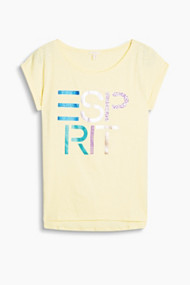Esprit Shirt met logo, 100% katoen Light Yellow for Women