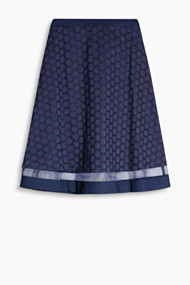 Esprit Rok met opengewerkte kant, 100% katoen Navy for Women