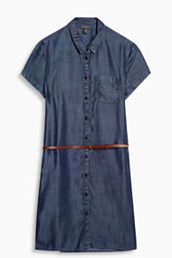 Esprit Overhemdjurk met denimlook Blue Dark Washed for Women