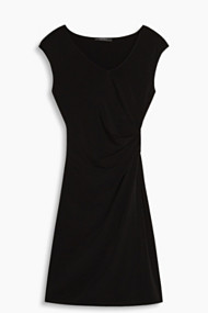 Esprit Jersey jurk met stretch en vaste ceintuur Black for Women
