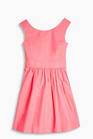 Esprit Geweven jurk met cut-out en strik Pink Fuchsia for Women