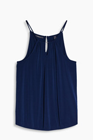 Esprit Soepele top met stretch en sierdetail Navy for Women
