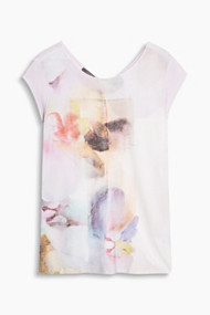 Esprit Soepel shirt met bloemenprint Lilac for Women