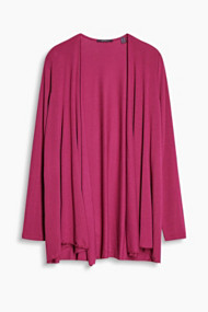 Esprit Open vest van crêpegaren met stretch Plum Red for Women