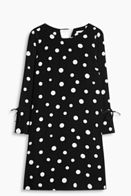 Esprit Soepele jurk met stippenprint Black for Women