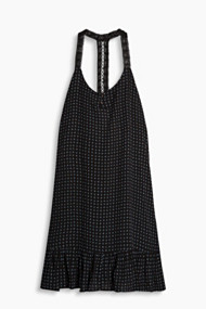 Esprit Printed jurk, bandjes van gehaakte kant Black for Women