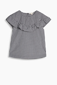 Esprit Blouse met vichyruiten van 100% katoen Black for Women