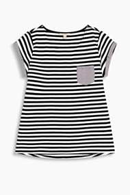 Esprit Gestreept T-shirt van 100% katoen Black for Women