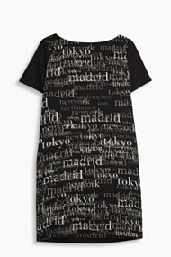 Esprit Casual shirtjurk met tekstprint Black for Women