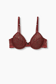 Esprit Ongewatteerde beugel-bh van kant Bordeaux Red for Women